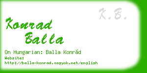 konrad balla business card
